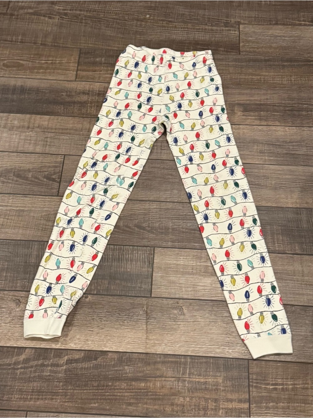 Hanna Andersson Christmas Lights Holiday Pajamas Size 12 EUC 100% Organic Cotton - Picture 8 of 16
